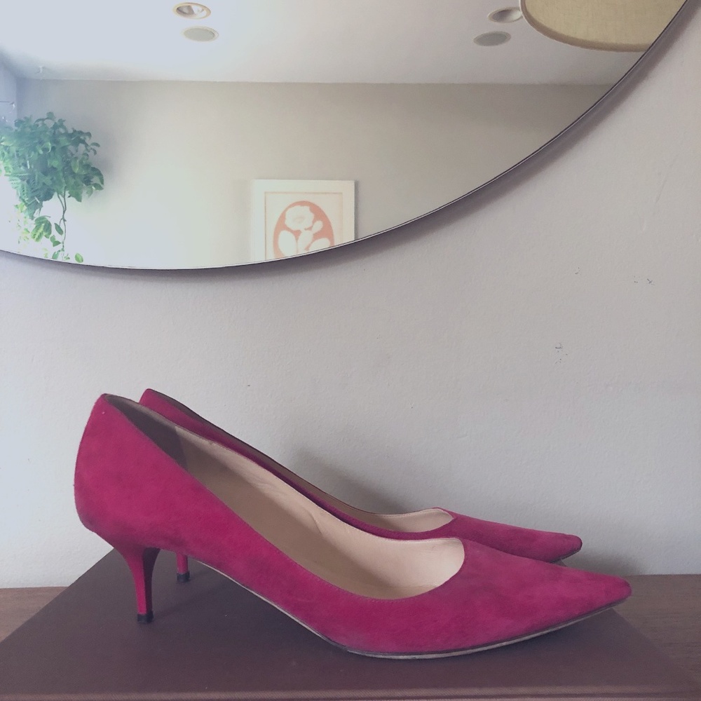 Jimmy Choo Pink Suede Kitten Heels